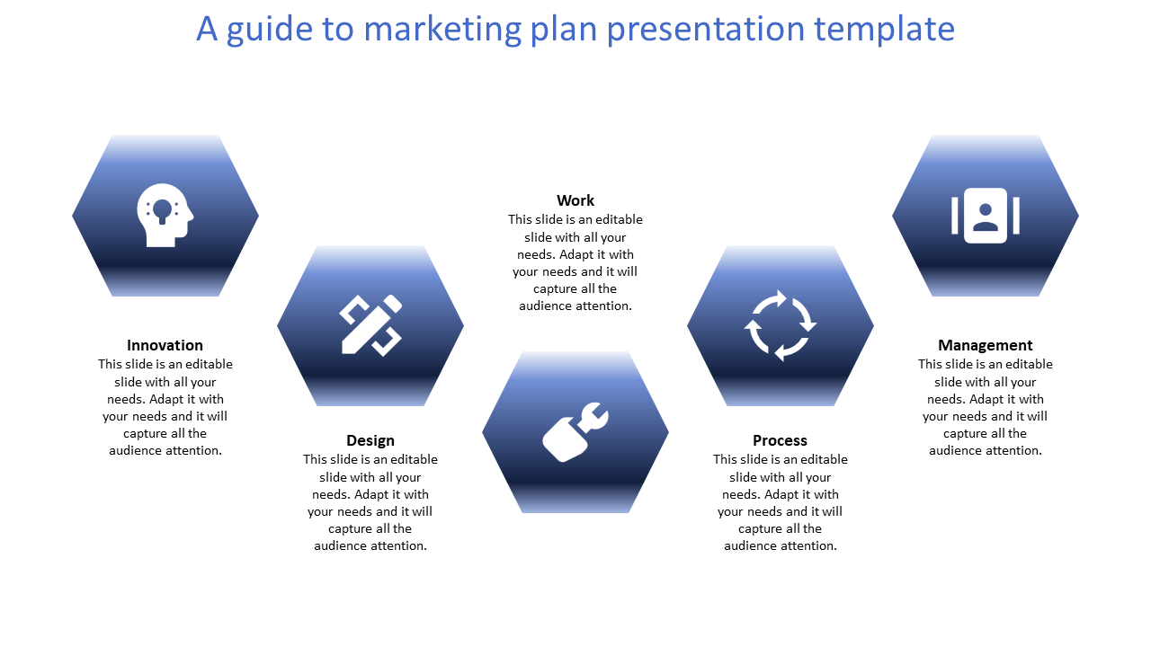 Best Marketing Plan Presentation Template-Hexagon Model